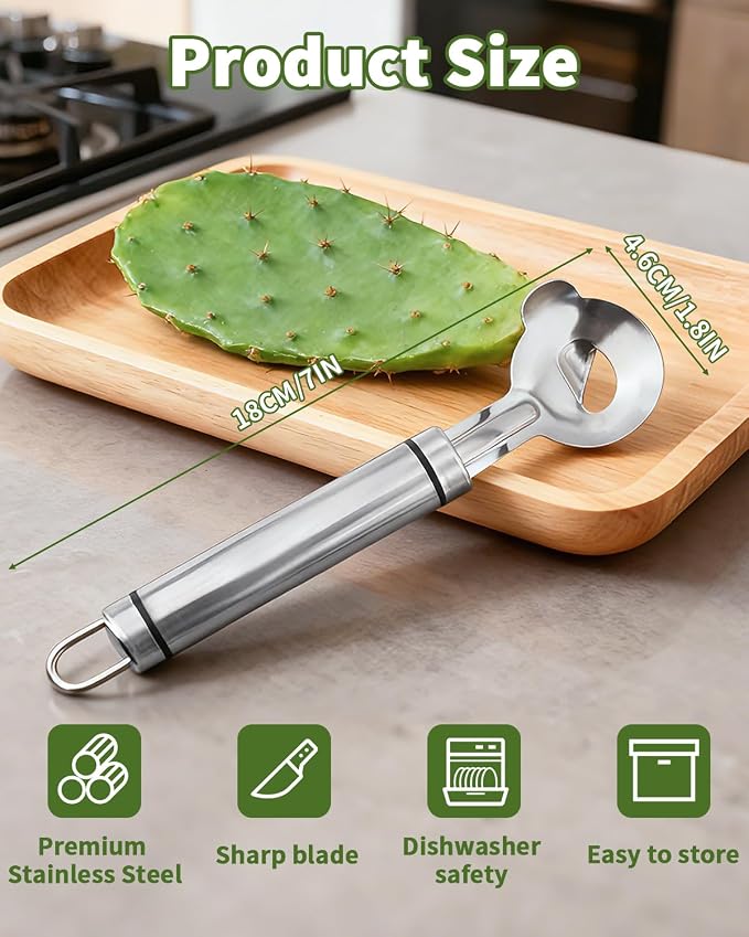 Cactus Peeler Tool, Cactus Peeler Spoon, Long Handle Knife - Image 2