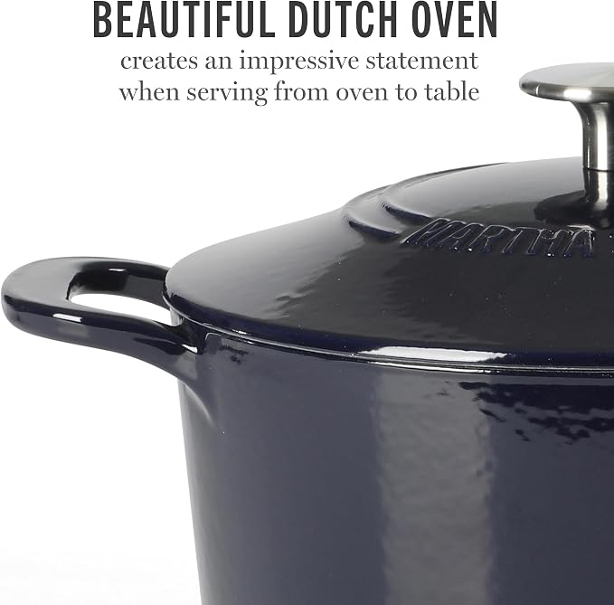 Martha Stewart Gatwick 4 Quart Enamel Cast Iron Dutch Oven - Image 3