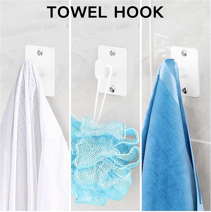 KLJKPA Bathroom Accessories Set, 4 Pieces White Bathroom Hardware Set, 24 inch - Image 5