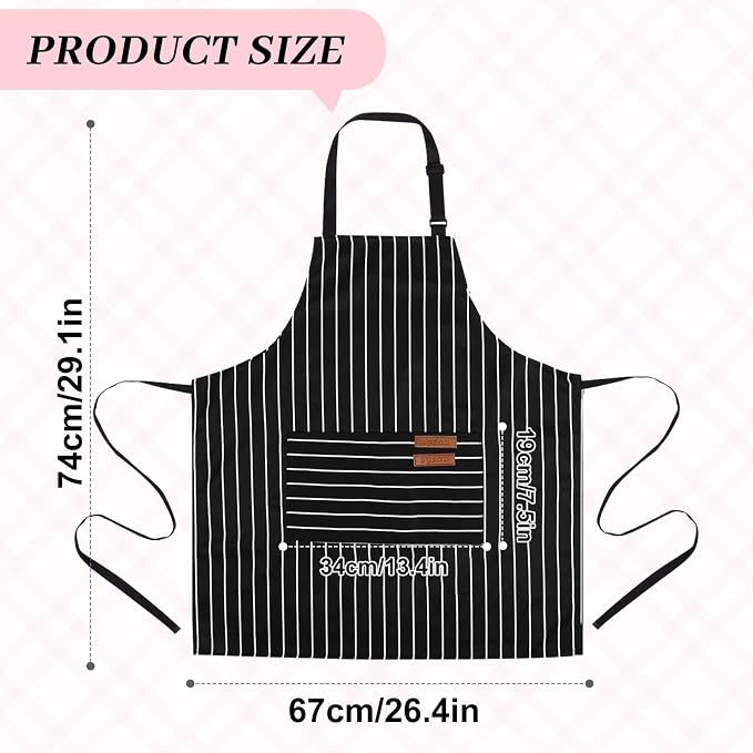 2Pack Adjustable Kitchen Apron for Women Men - Image 3