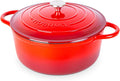 Cast Iron Dutch Oven with Lid – Non-Stick Ovenproof Enamelled Casserole Pot – by Nuovva