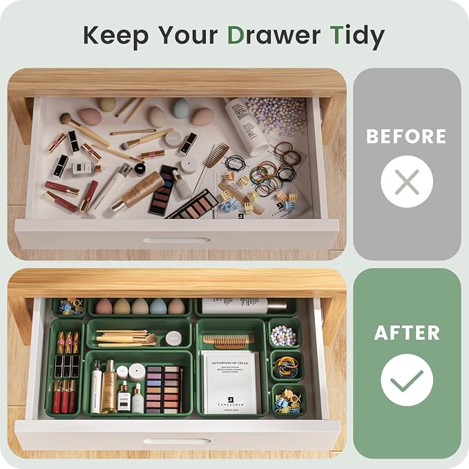 A-LuGei 【 & 5 Size】 Tool Box Organizer Tray Divider Set, 【Army Green】 - Image 4