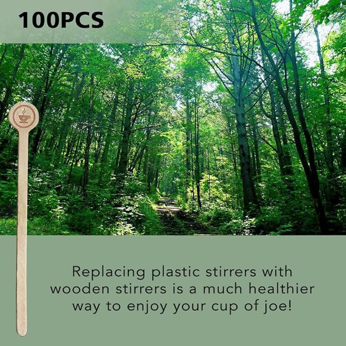 Coffee Stirrers Stir Sticks Wooden Beverage Mixer - Image 2
