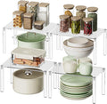 YUNEASELF Clear Cabinet Organizer: Acrylic Shelf Riser Set of 4 by Unknown