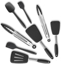 Silicone Spatulas Set Turners Tongs Cooking Utensils Set High Heat Resistant by ALLWIN-HOUSEWARE