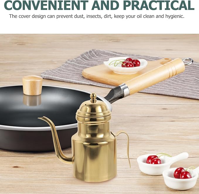 Cabilock Oil Dispenser Vinegar Dispenser Bottle Stainless Steel Oil Can - Image 7