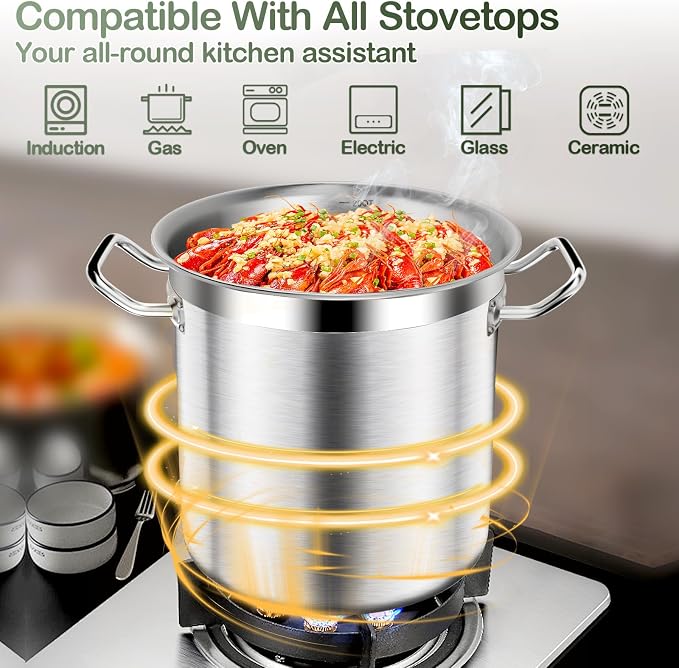 Stock Pot-20QT Stainless Steel Stockpot - Image 4
