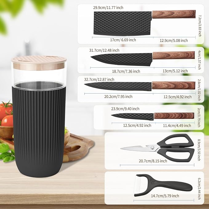 Knife Set, 7-Piece Kitchen Knife Set - Image 6