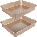 Baking Pan Set of 2, 12.5’’ X 10’’ X 2.4’’ Nonstick Sheet Cake Pan by AWTBDP