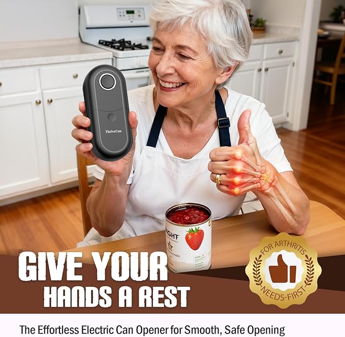 Electric Can Opener, One Touch Automatic Smooth Edge, Hands Free Side Cut Can - Image 3