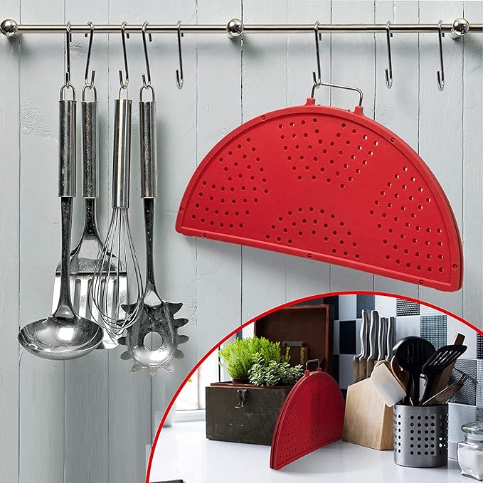 Splatter Screen for Frying Pan Foldable Grease Splatter Guard Silicone Splatter - Image 9