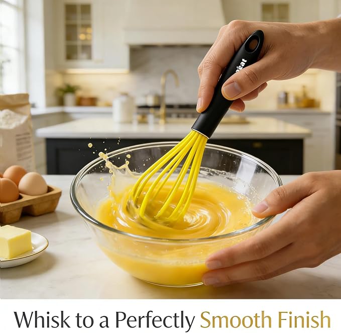 Anaeat Silicone Balloon Whisk, Milk and Egg Beater Blender, Heat Resistant - Image 2