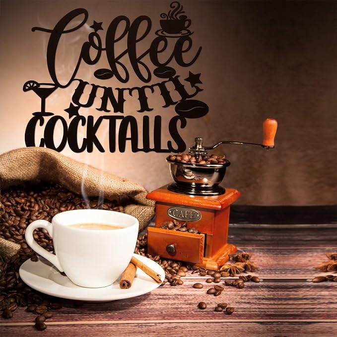 Ferraycle Coffee Bar Decor, 12 x 10.2 Inch Sign - Image 4