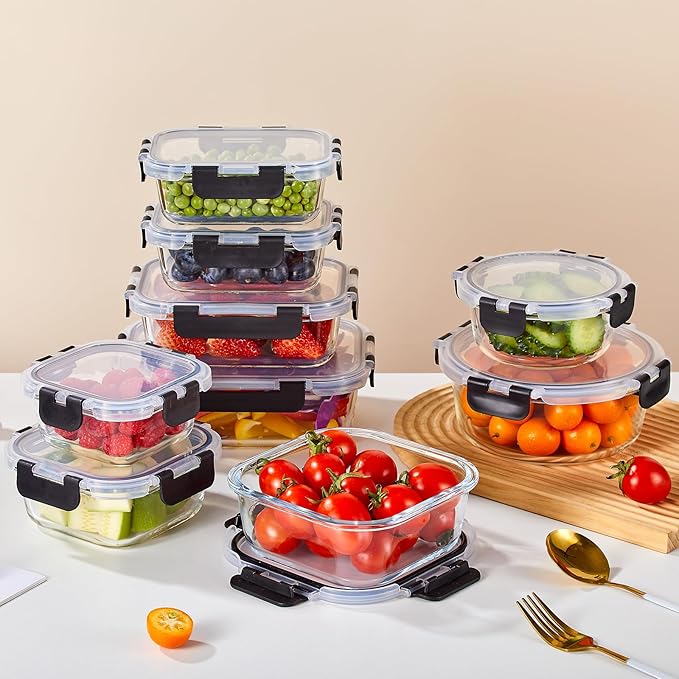 Liuruiyu 12 Pack Glass Food Storage Containers - Image 2