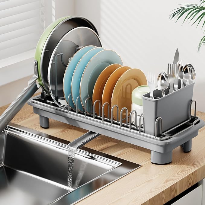 Laveshop Small Dish Drying Rack, Compact Dish Drainer by Unknown
