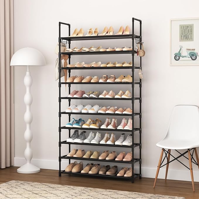 VTRIN 10 Tier Shoe Rack Tall Large Capacity Wide Shoe Organizer - Image 8