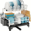 GSlife Stainless Steel Dish Drying Rack 2 Tier, Compact Dish Racks by GSlife