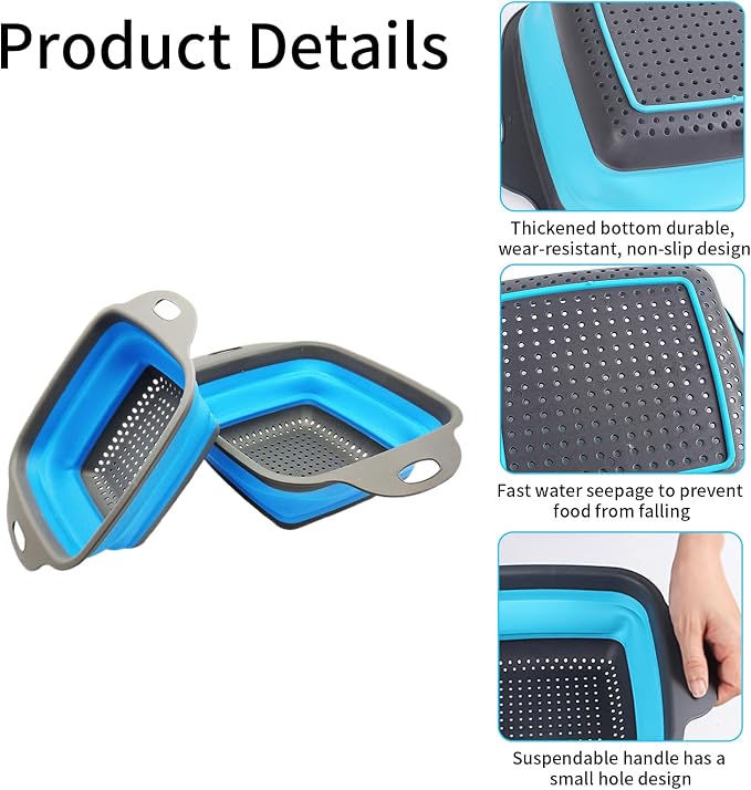 2 PCS Collapsible Colander, Collapsible Strainers - Image 7