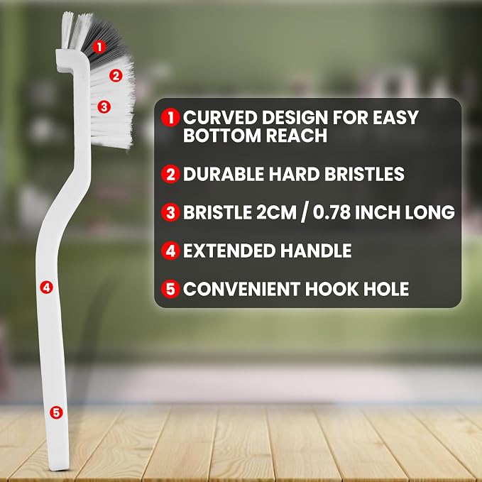 8 Pcs Crevice Cleaning Brush Set – Hard Bristle Cleaning Tools - Image 5