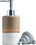 Ceramic Soap Dispenser Set for Hand Soap, Dish Soap, Conditioner, Includes by Cormomu