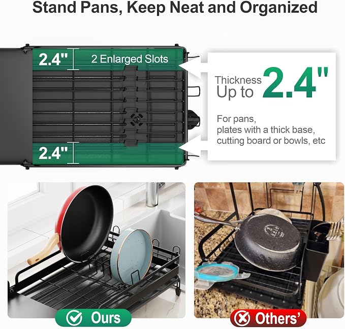 GSlife Large Expandable Dish Drying Rack - Image 5