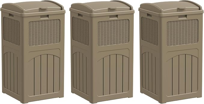 Greesum 33 Gallon Resin Outdoor Trash Can by BuynowfromGreesum