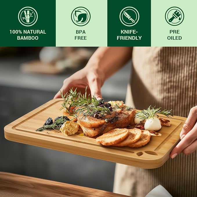 11 x 7.5 inch Bamboo Cutting Boards - Image 4