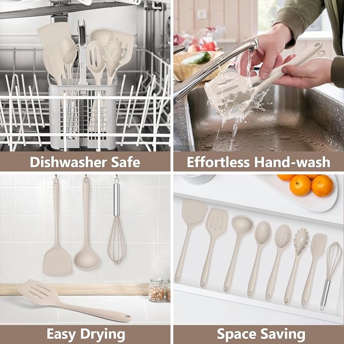 TeamFar 8 PCS Silicone Cooking Utensils - Image 6