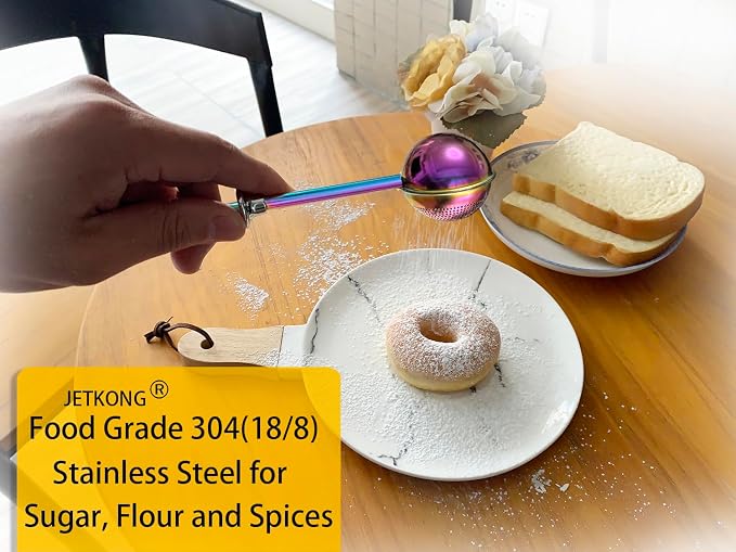 JETKONG Baker's Dusting Wand for Sugar, Flour and Spices, Stainless Steel - Image 3