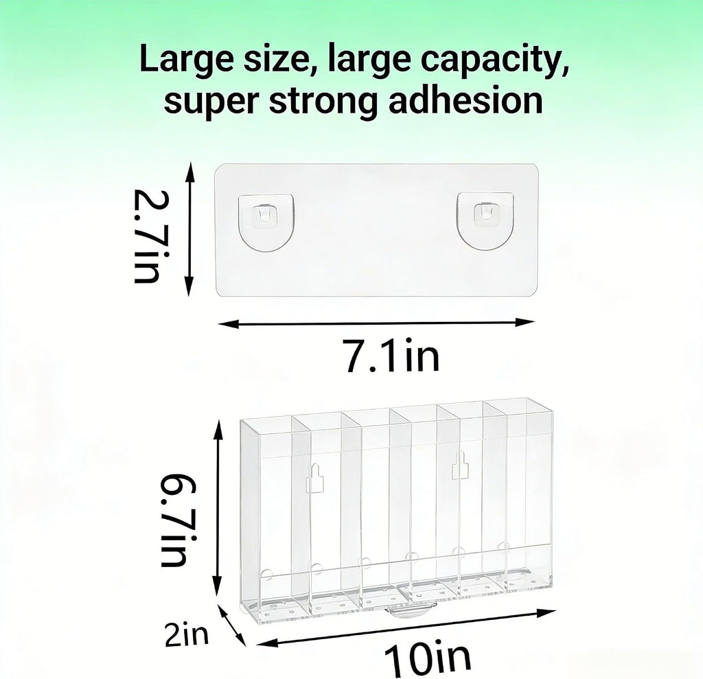 10''Acrylic Straw Holder for Cabinet Door with Tumbler Straw