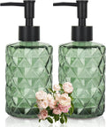 Clear Green Glass Soap Dispenser by Ulable