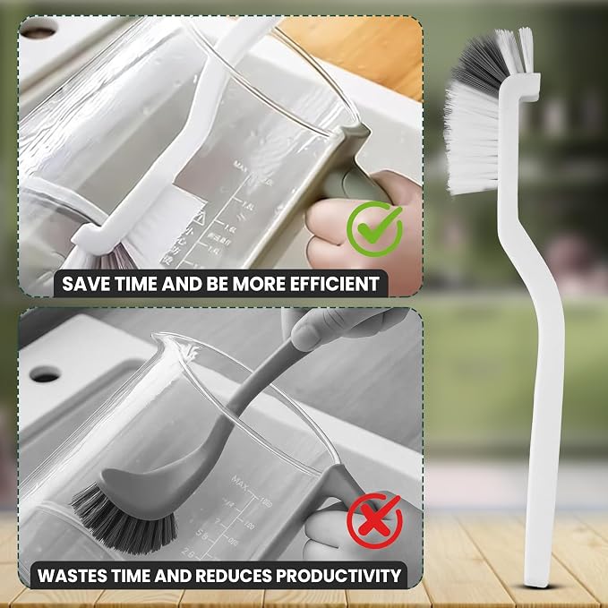 8 Pcs Crevice Cleaning Brush Set – Hard Bristle Cleaning Tools - Image 4
