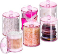 XIPENGKEJI 6 Pack Qtip Holder, Canister Apothecary Jar Set, Bathroom Jars by XIPENGKEJI