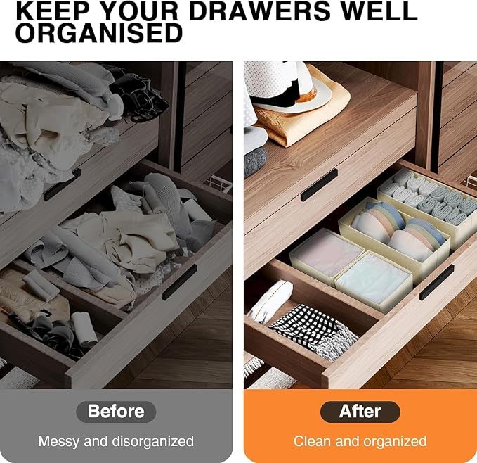DIMJ Drawer Organizer Clothes, 15 Pack Dresser Organizer, Foldable Closet - Image 8