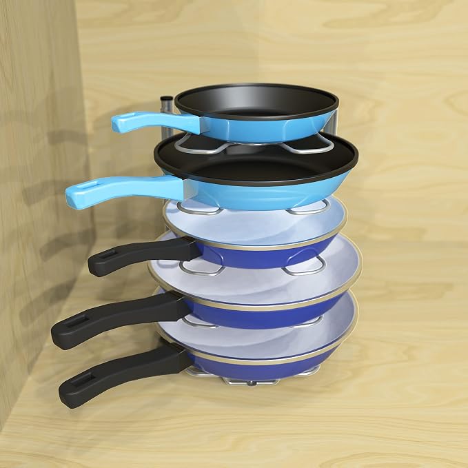 Simple Houseware Cabinet Pantry Pot and Pan Organizer Holder Rack - Image 3