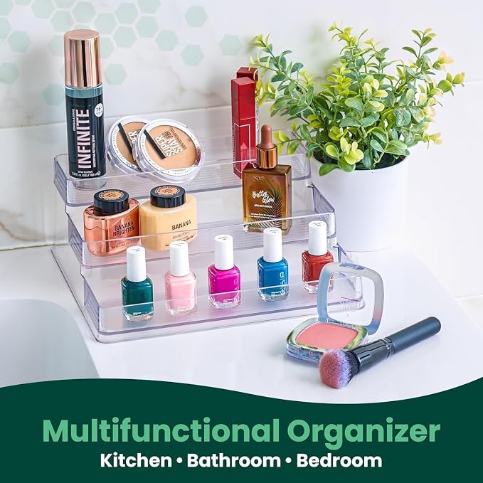 Oizeir Clear Spice Rack – 3-Tier Acrylic Organizer - Image 5