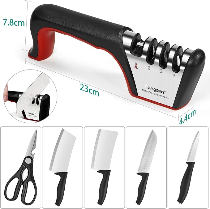 Longzon 5-in-1 Knife Sharpener 4 Stage - Image 3