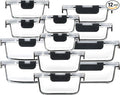 FAWLES 12 Pack Glass Meal Prep Containers by FAWLES