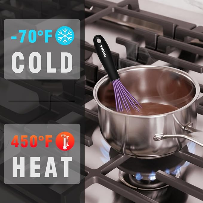 Walfos Mini Silicone Whisk, Heat Resistant - Image 7