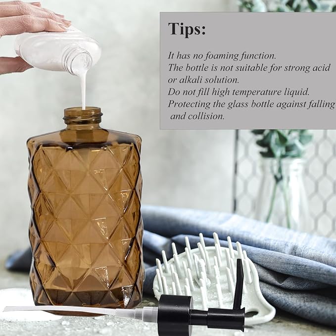 12Oz Small Glass Soap Dispenser - Image 4