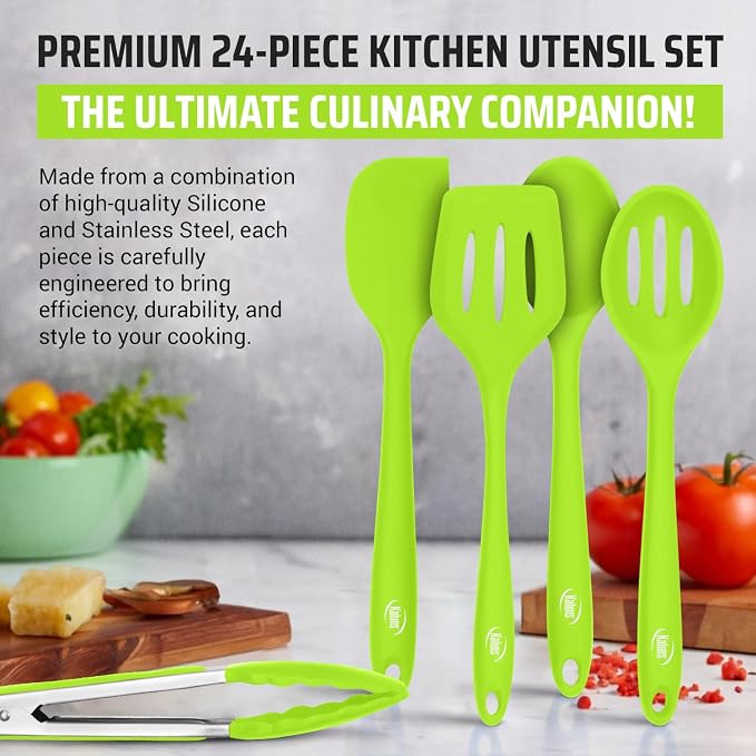 Kaluns Silicone Kitchen Utensils Set 24 Pcs Silicone Cooking Utensils Set - Image 3