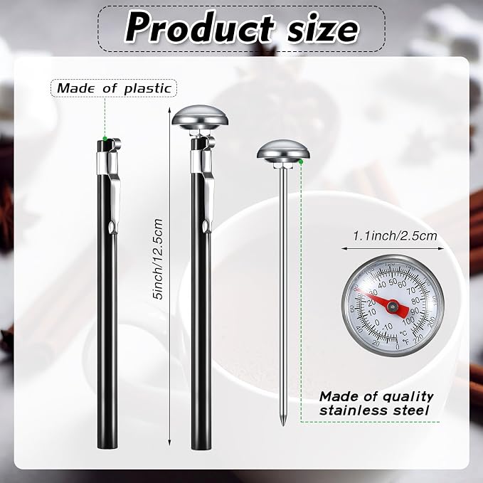 Xuhal 6 Pcs Stainless Steel Kitchen Thermometer - Image 2