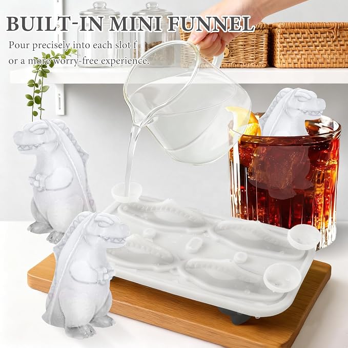 Dinosaur Ice Cube Tray, Silicone Ice Trays - Image 5