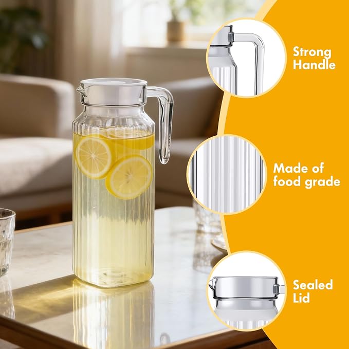 Didaey 4 Pcs Acrylic Water Pitcher - Image 3