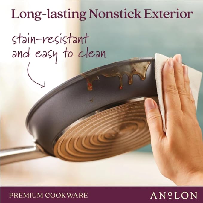 Anolon Accolade Forged Hard Anodized Nonstick Frying Pans/Skillet Set, 10 Inch - Image 5