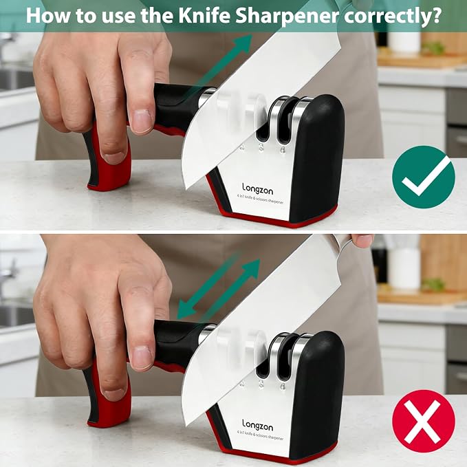 Longzon 5-in-1 Knife Sharpener 4 Stage - Image 5