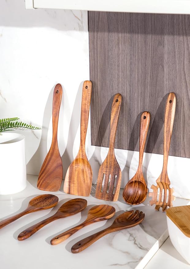 Nucookery Wooden Cooking Utensils Set - Image 9