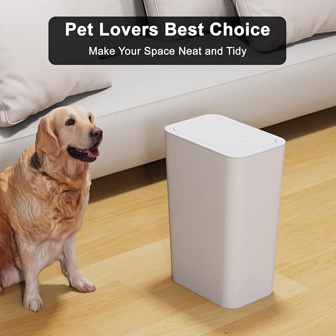 N. NETDOT 3 Pack 10L/2.6 Gal Bathroom Trash Can - Image 3