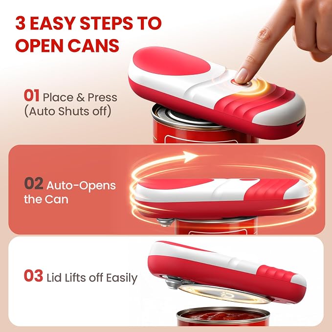 Electric Can Opener, Automatic Rechargeable Can Openers - Image 7