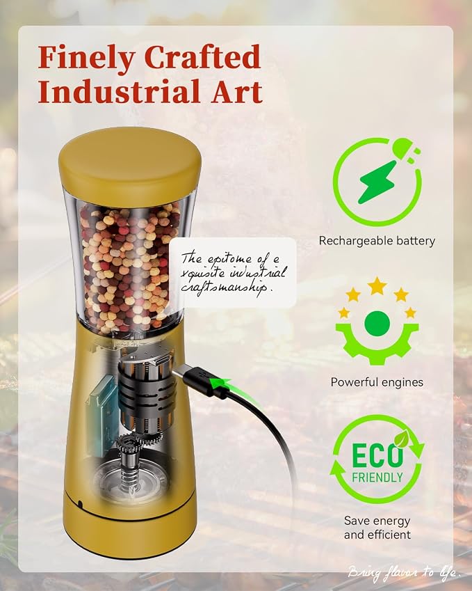 Electric Salt and Pepper Grinder Set - Image 4